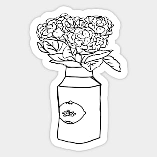 Hydrangea Flowers in a Vase Sticker